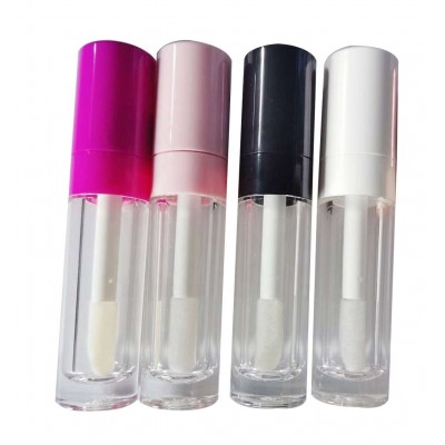 P-lan Stock Popular Round Empty Lip Gloss Bottle Container Wholesale 5.5ML 9ML Lipgloss Wand Tube With Big Brush Applicator