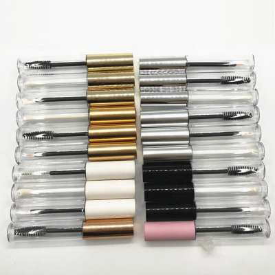 P-Lan Brand Hot Sale Gold Silver White Pink Black Wholesale 10ML Lipgloss Eyeliner Container Empty Mascara Tubes With Brush